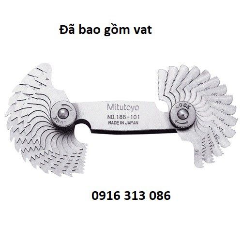 Bộ dưỡng đo ren (0.35-6mm/ 22 lá) Mitutoyo 188-130 ( Gía đã bao gồm Vat )