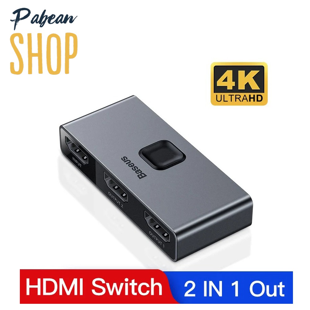 Thiết bị chia Cổng HDMI 2 chiều hỗ trợ 4K ULTRAHD chính hãng BASEUS Matrix HDMI Switcher