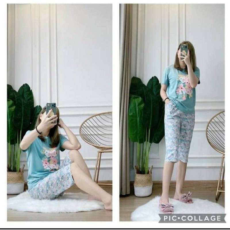 🔥🔥🔥 Bộ ngố quần hoa họa tiết kute, sang cực sang xinh cực xinh cho ce mặc nè