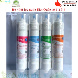 Bộ 4 lõi lọc nước hàn quốc - Bộ 4 lõi lọc nước hàn quốc cút cắm 2 đầu