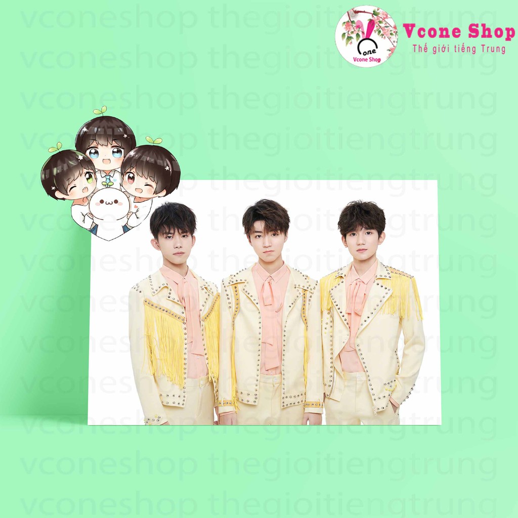 (1 tấm) Postcard cao cấp TFBOYS giấy 260gsm A5 in hình Vương Nguyên Vương Tuấn Khải Dịch Dương Thiên Tỉ idol hoa ngữ