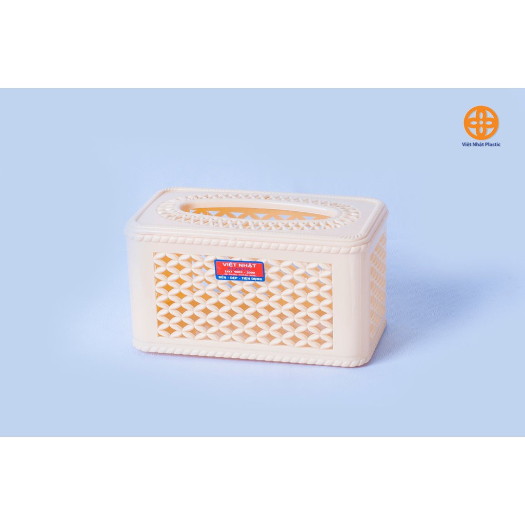[Kho sỉ]  Hộp Giấy Mây 2734 Nhựa Việt Nhật - Ống giấy nhựa chữ nhật hàng Việt Nhật - Hộp Đựng Giấy Ăn Nhựa Việt Nhật