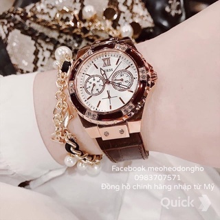 (Auth) ĐỒNG HỒ NỮ GUESS HU.B.LOT BROWN CROCODILE LEATHER