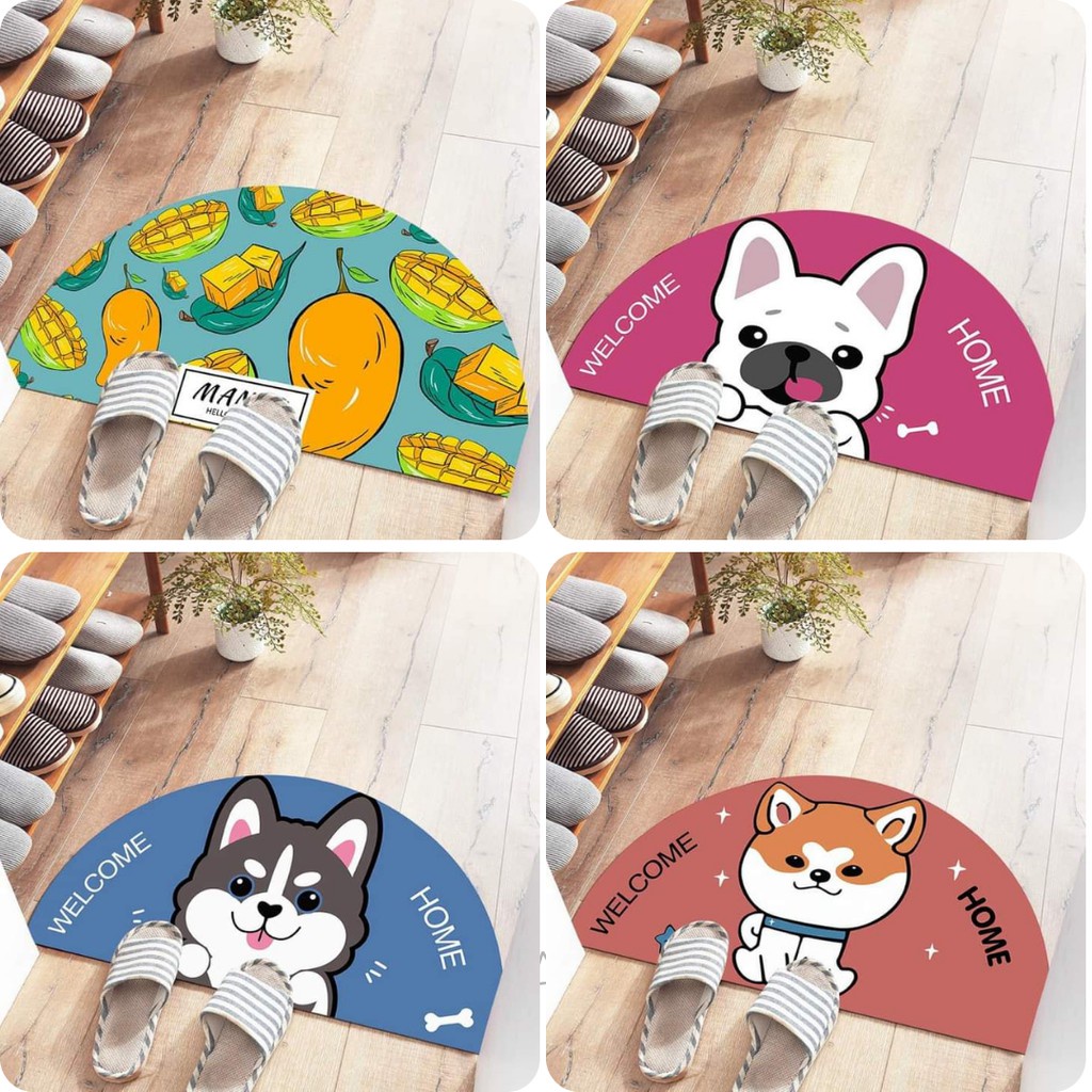 Thảm Lau Chân 3D Chống Trơn Trượt - Thảm Lau Chân Hình Thú Đáng Yêu 40x60CM - GIAO MẪU NGẪU NHIÊN