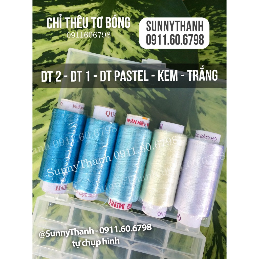 SET FULL 11-25 màu - 25 cuộn đại 500M chỉ THÊU tơ BÓNG SunnyThanh, thêu face doll Kpop