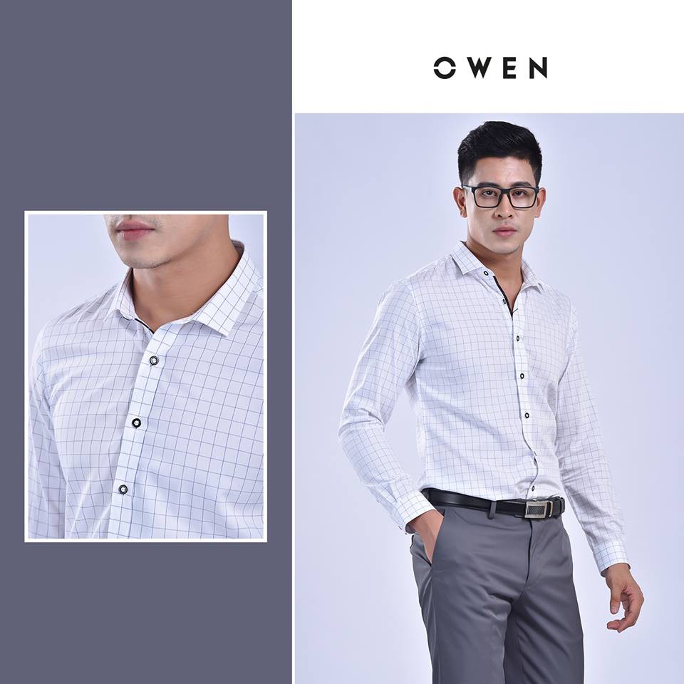 Áo sơ mi dài tay owen AS 81035D