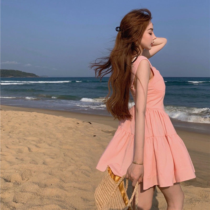 Đầm Không Tay Ôm Eo Mùa Hè Ngọt Ngào Mới 2021 | BigBuy360 - bigbuy360.vn