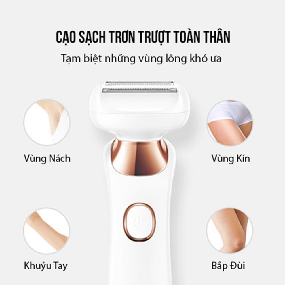 [Che tên SP] Máy Cạo Lông Vùng Kín Cao Cấp An Toàn Flyco Nam Nữ Thân Máy Kháng Nước Hàng Chính Hãng - Hoa Xinh