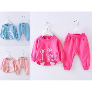 Set bộ áo gấu cho bé gái