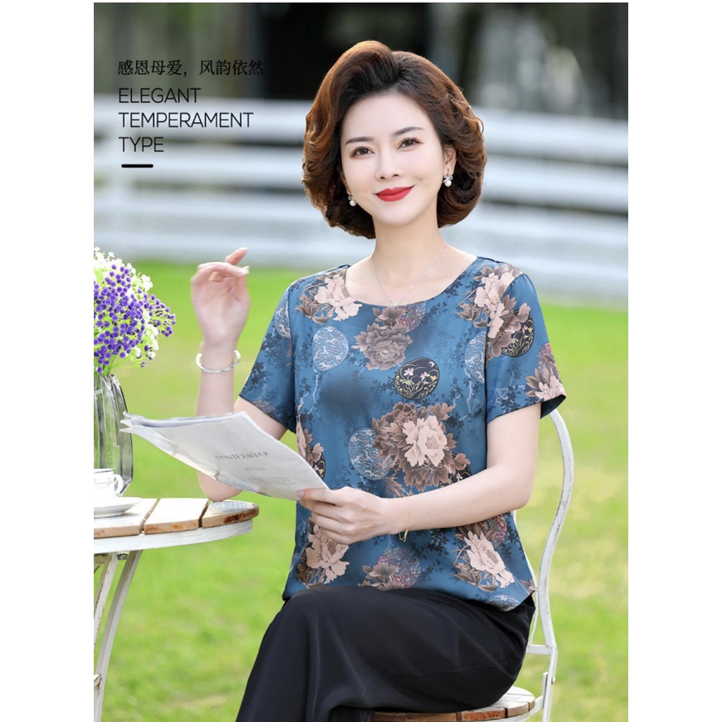 Bộ quần áo trung niên cho mẹ U50/ Thời trang trung niên mùa hè cho mẹ