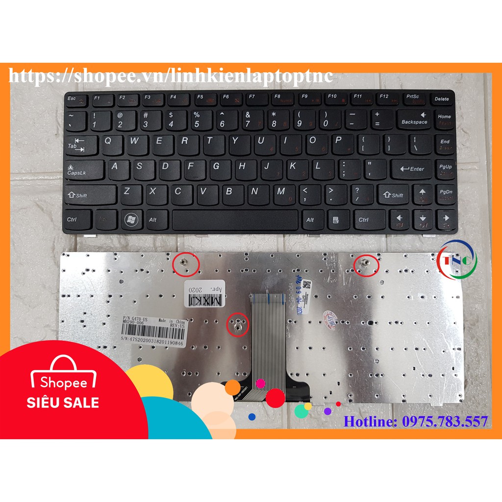 [Mã ELHAMSO giảm 10% đơn 100K] Phím Laptop Lenovo G470 G475 B470 V470 B490 B475 nhập khẩu - bảo hành uy tín