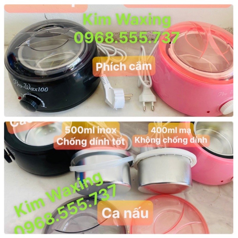 (Bảo hành 6 Tháng) Nồi nấu Sáp Wax Lông Pro wax Cao cấp nhỏ gọn Chống dính Ceramic Silicon