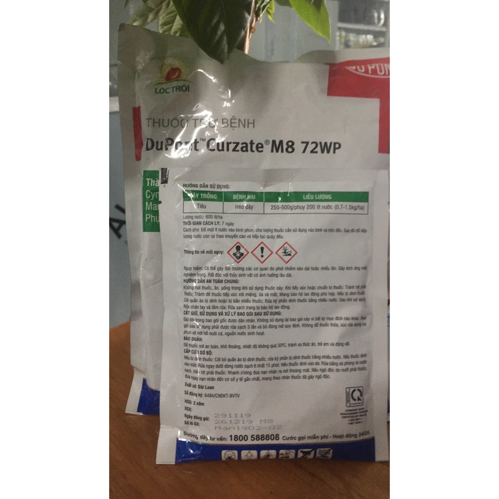 THUỐC TRỪ BỆNH CURZATE M8 72WP_500G