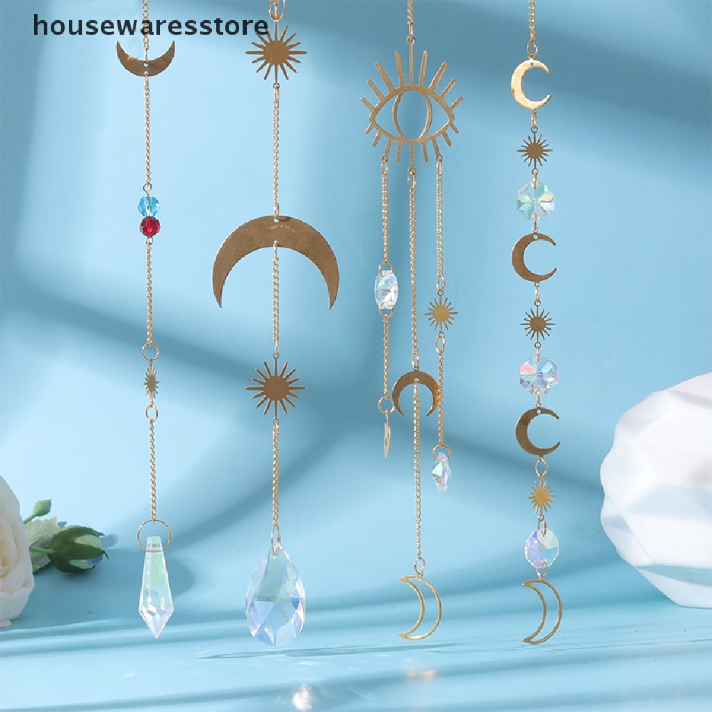 Phụ Kiện Dreamcatcher Hình Mặt Trăng / Mặt Trời / Mặt Trời / Pha Lê Độc Đáo DIY