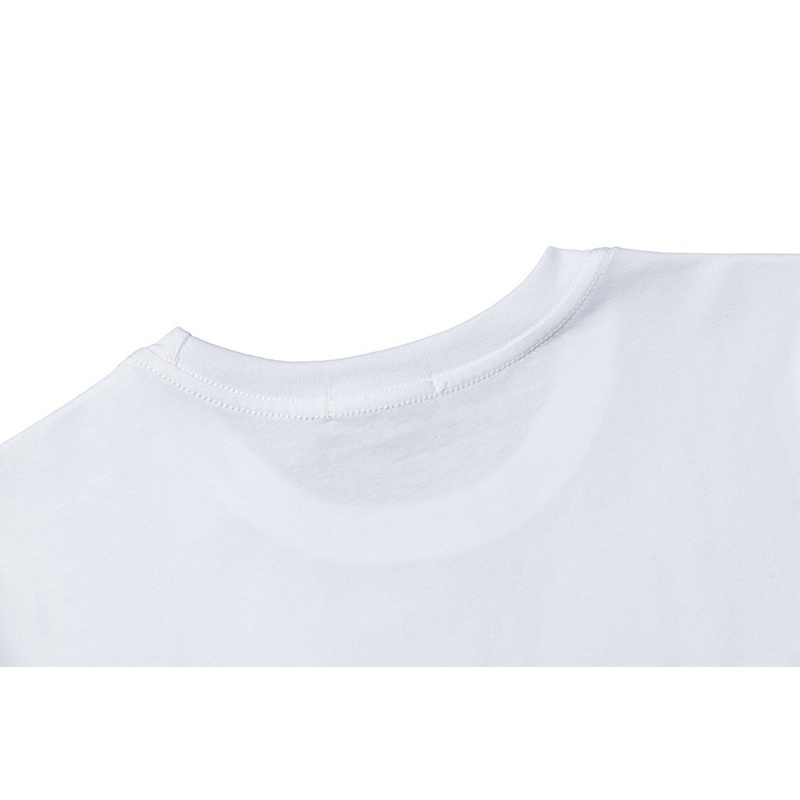 Áo Thun Cotton Tay Ngắn Dáng Rộng Thêu Hình Gấu Plus Size Unisex