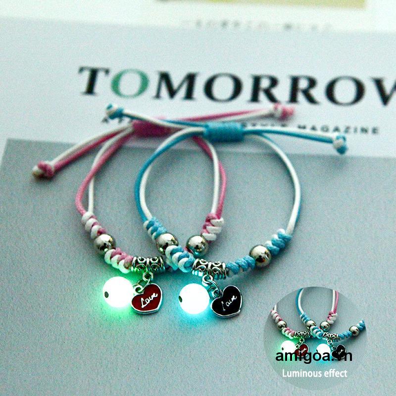 ✨✨Vòng tay  lắc tay đơn, combo 2 combo 3 vòng đen, trắng, xanh đính đá dạ quang