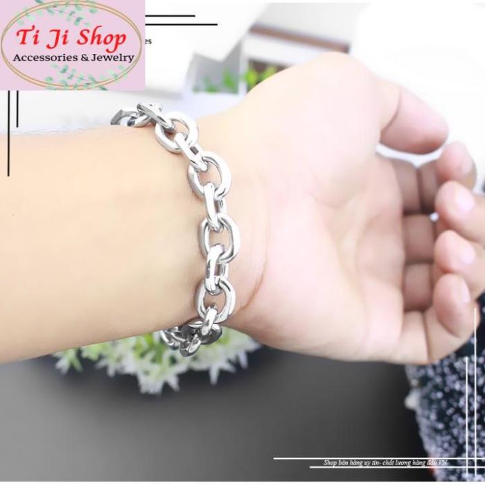 LẮC TAY NAM INOX NAM CHỮ CONG TO ĐẠI 10LY siêu đẹp, siêu ngầu