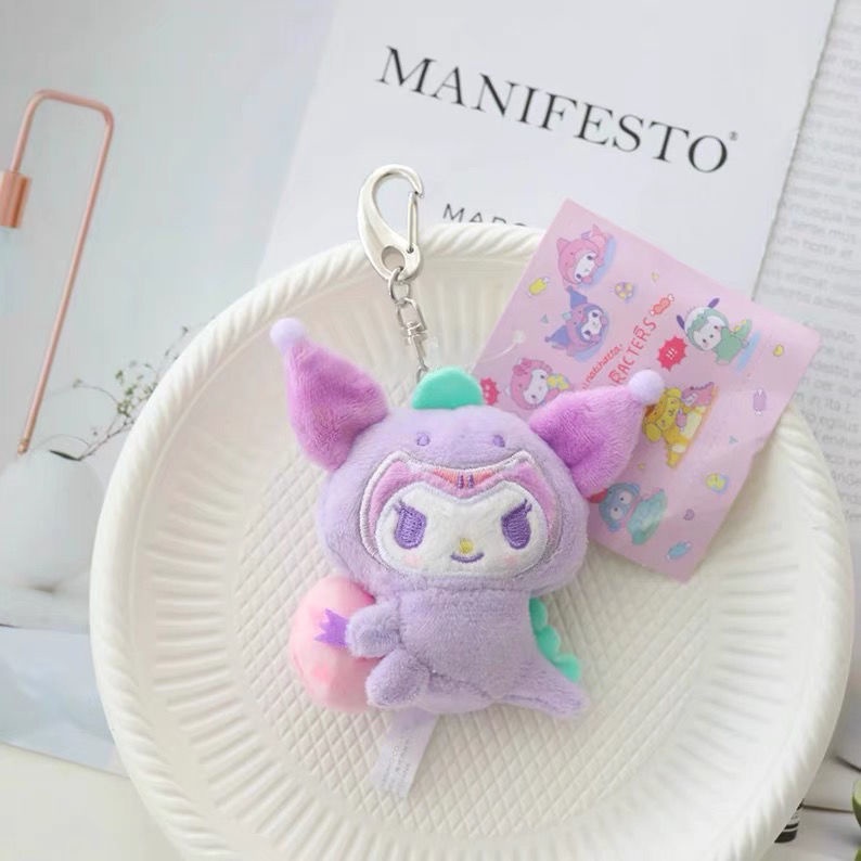 Sanrio Kuromi My Melody Cinnamoroll Móc Khóa Búp Bê Nhồi Bông Dễ Thương