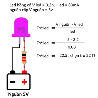 [HCM] Led 5mm màu Hồng ( 10 con)