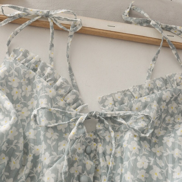 ÁO 2 DÂY HOẠ TIẾT HOA NHÍ