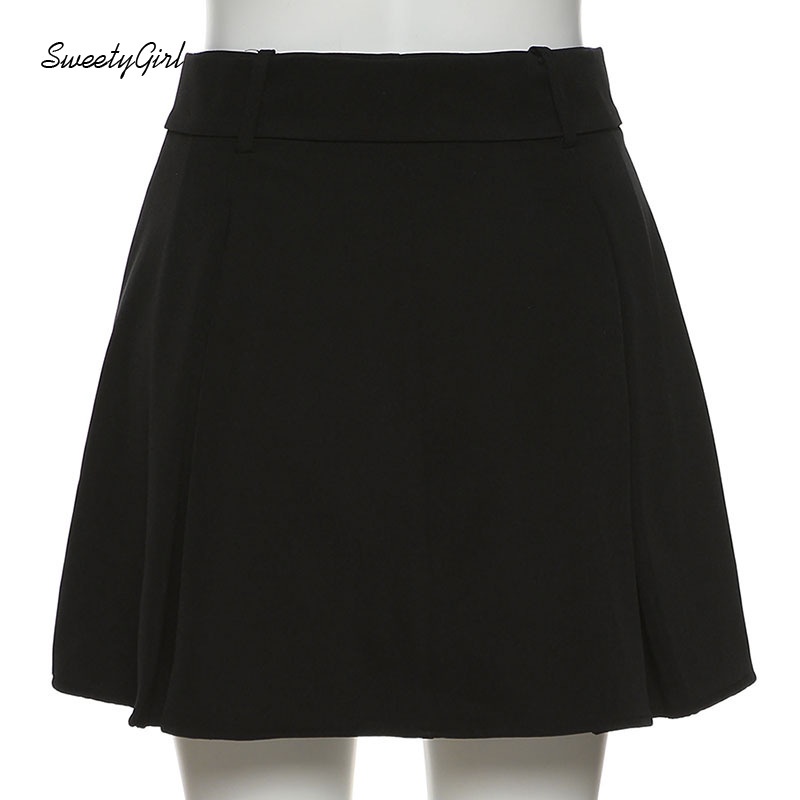 Chân Váy Mini Lưng Cao Màu Trơn Cài Nút Thời Trang 2022 Cho Nữ