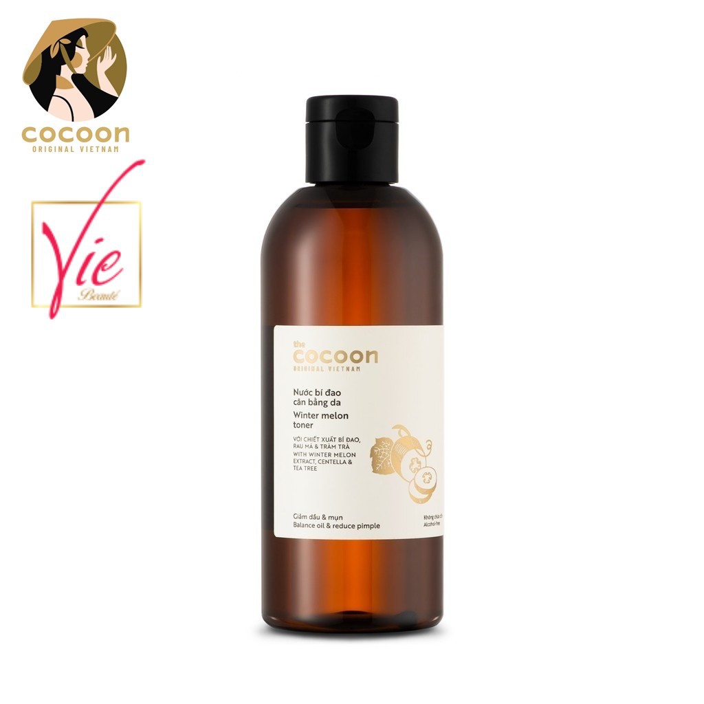 Nước Cân Bằng Cocoon Bí Đao - Winter Melon Toner Cân Bằng Độ pH, Giảm Dầu & Mụn Ẩn