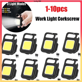 Bóng đèn Móc chìa khoá đèn pin LED COB mini tích hợp mở bia