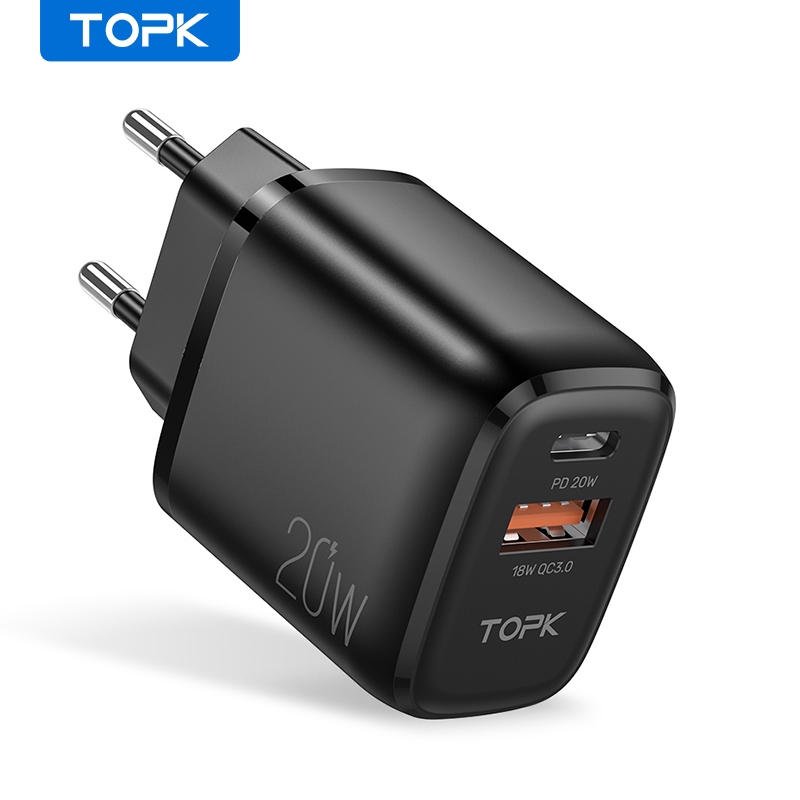 Cóc Sạc Nhanh Topk B210p Mini 20w Pd3.0 Qc3.0 Với 2 Đầu