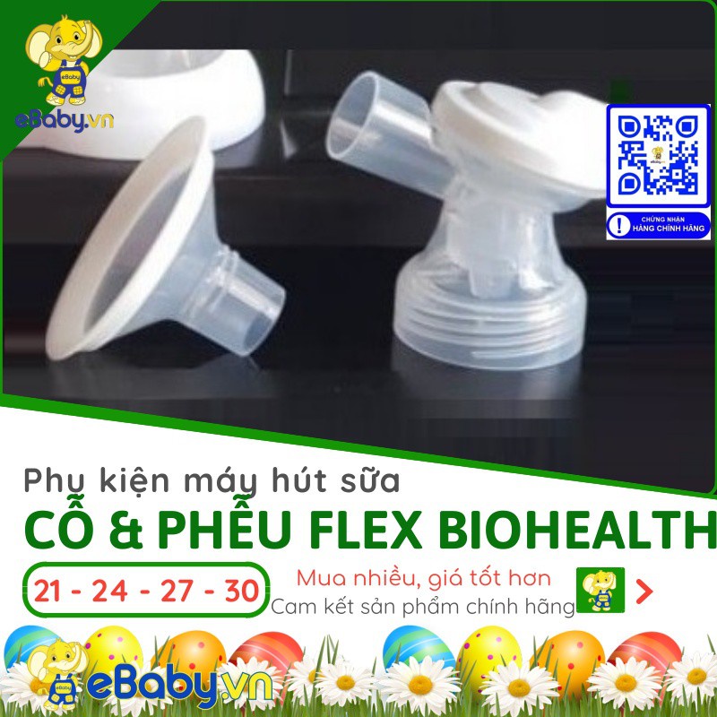 [BIOHEALTH] Trọn bộ cổ phễu rời- Phễu Flex rời (21,24,27,30mm) Dùng được cho cả máy hút sữa Biohealth ĐƠN_ĐÔI