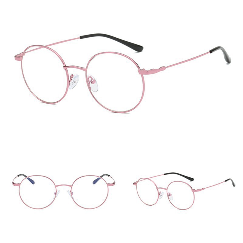 Mắt kính gọng tròn tròng trong suốt phong cách vintage Hàn Quốc cho nam nữ balo local brand | BigBuy360 - bigbuy360.vn