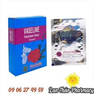 DÁN VASELINE HỘP 10 MIẾNG HỖ TRỢ VẾT THƯƠNG BỎNG LÀM MÁT DA