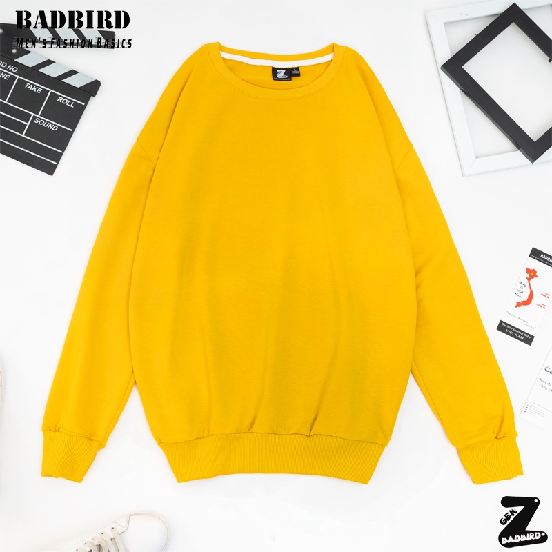 [ÁO THUN DÀI TAY UNISEX] Áo thun dài tay oversize BADBIRD, chất nỉ da cá cao cấp Sweater trơn basic, Thương hiệu Việt
