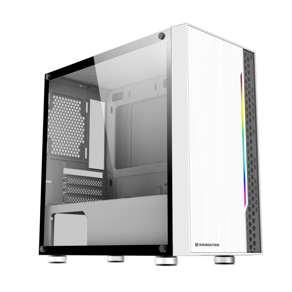 VỎ THÙNG MÁY TÍNH XIGMATEK GEMINI ARTIC (EN43842) - PREMIUM M-ATX, RGB STRIP