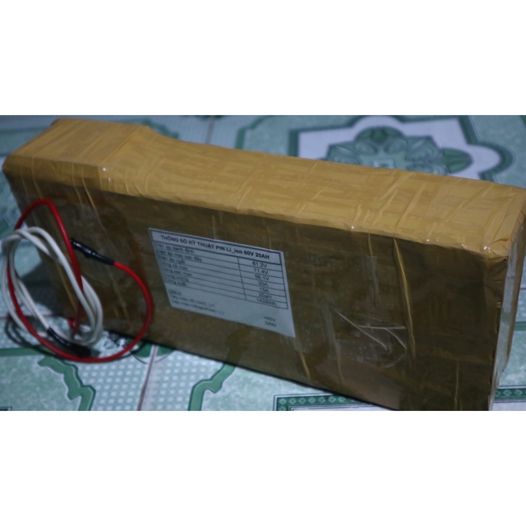 Pin xe điện 60V 20Ah - Dùng cho xe điện các dòng thay thế cho ac quy chì