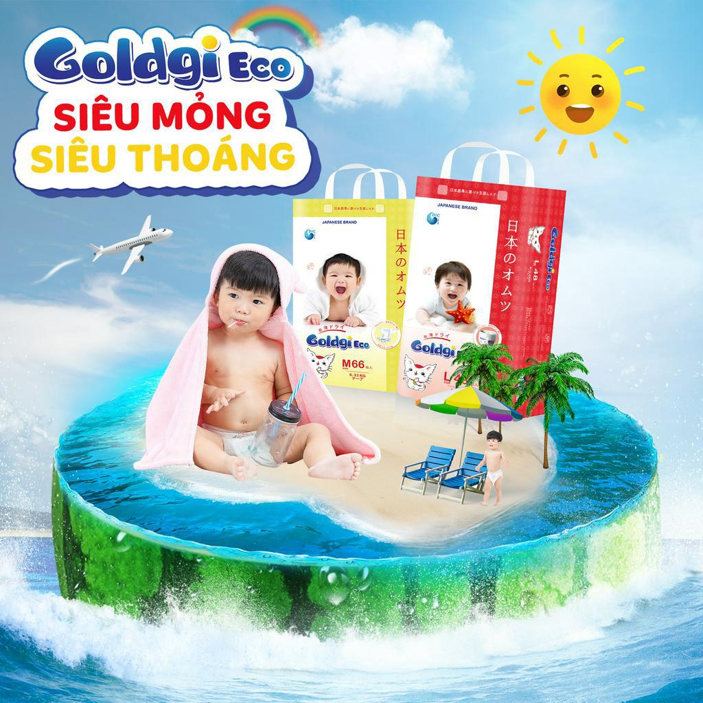 Tã bỉm Goldgi Eco mới 2023 Nhật Bản đủ size NB86/S76/M66/L56/M54/L48/XL44/XXL32 - Childs Day