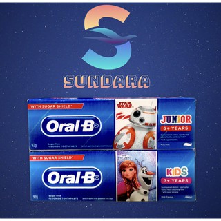 (KEM ĐÁNH RĂNG TRẺ EM) ORAL-B KIDS 3 & 6 YEARS + WITH SUGAR SHIELD 92G - CHÍNH HÃNG