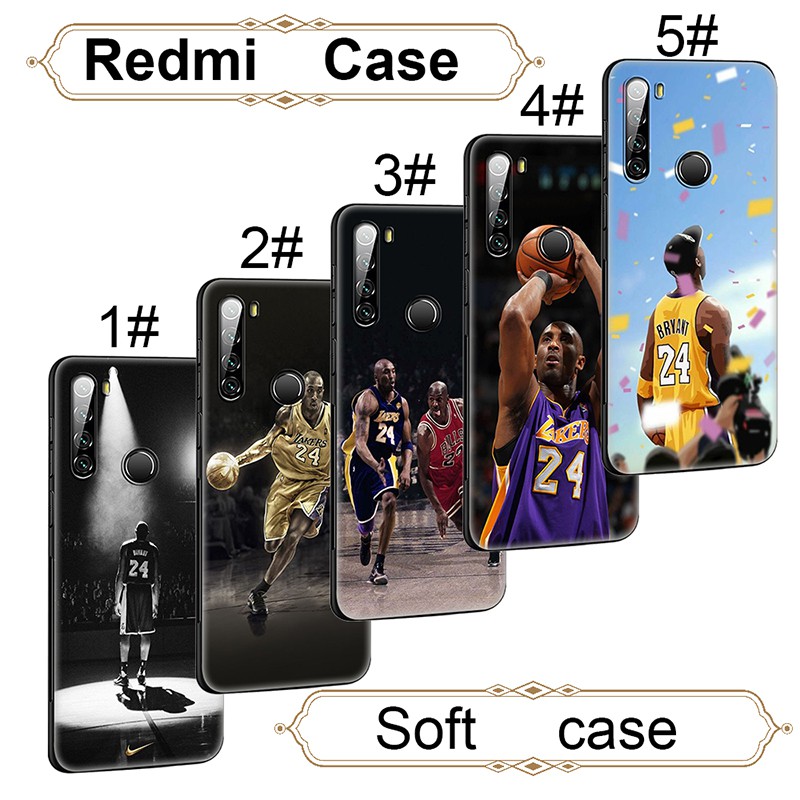 Ốp điện thoại mềm in hình cầu thủ bóng rổ kobe bryant 24 LUA48 cho Xiaomi Mi 8 6 Lite Redmi Note 9 9s 8T 8 Pro Max