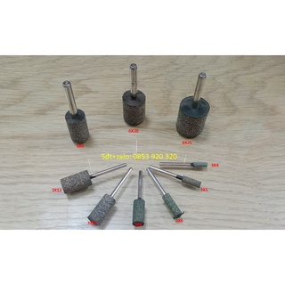 Đầu mài cao su hạt trụ cán 3 các loại