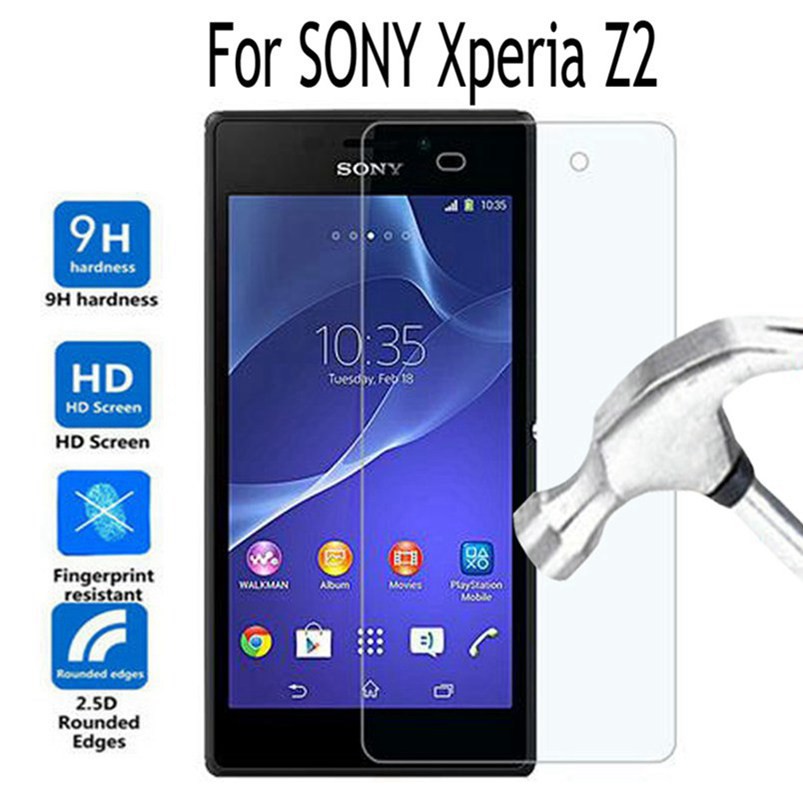 2 Miếng Dán Cường Lực Cho Sony Xperia Z2 Z3 Z5 Compact Mini Z3 Z5 Premium Plus Z Z1 Z3V Z4 L39H Kính