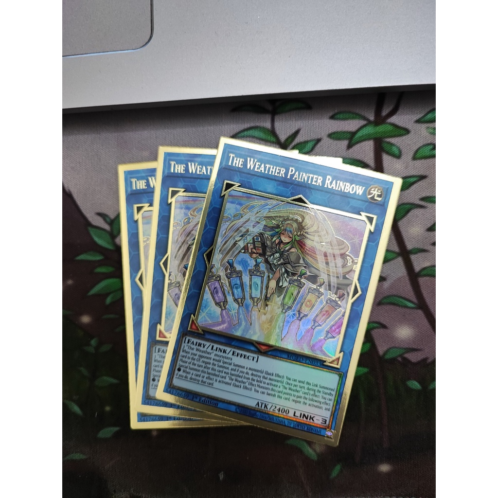 1 lá thẻ bài The Weather Painter Rainbow - MGED-EN033 - Premium Gold Rare 1st Edition