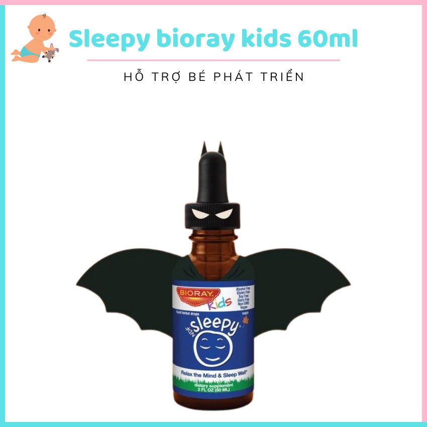 Sleepy bioray kids 60ml chuyên về giấc ngủ cho trẻ giúp bé ngủ ngon sớm đi vào giấc ngủ, giảm trằn trọc
