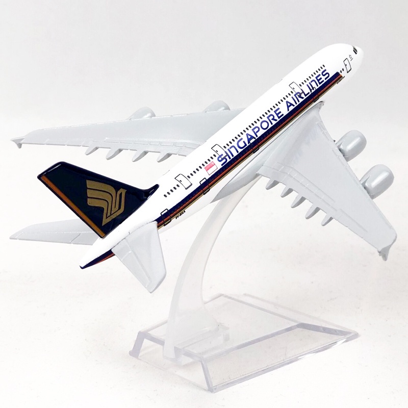 Mô Hình Máy Bay Singapore Airlines A380 16CM Chân Thật Cho Bé