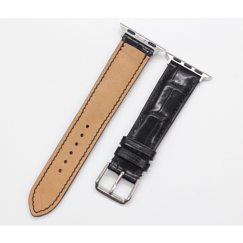 DÂY ĐEO APPLE WATCH Mặt 38/40/41mm 42/44/45mm Các Series SE 7/6/5/4/3/2 II DÂY ĐỒNG HỒ DA CÁ SẤU VÂN BỤNG  SANG TRỌNG