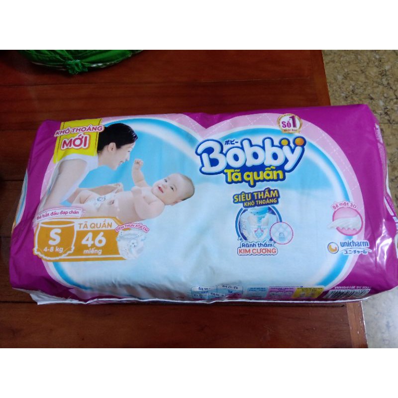 [Ảnh Thật] Bỉm - Tã Quần BOBBY SIZE S - 44 miếng Cho Bé 4 - 8Kg