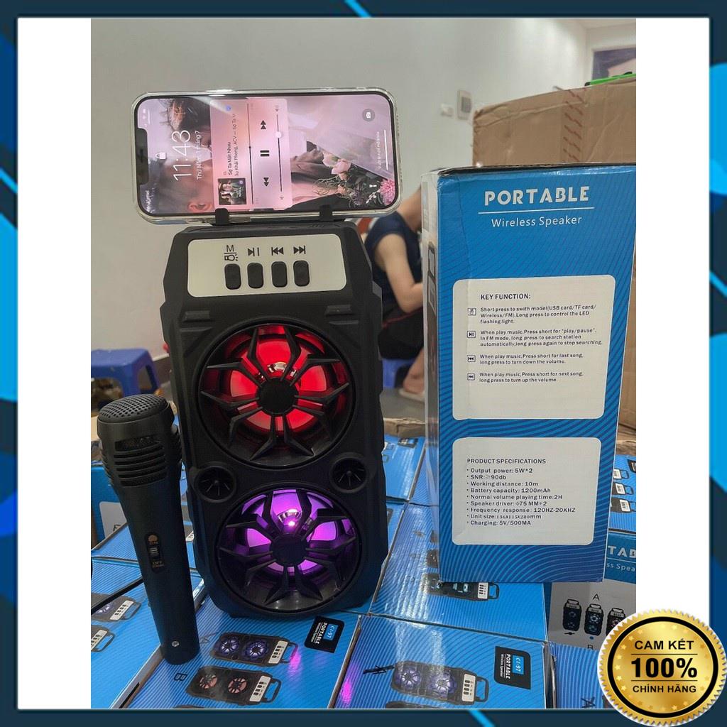 Loa Karaoke Bluetooth Peterhot Nhập Khẩu US - Tặng Mic Hát Song Ca, Loa Karraoke PTH2322 Thẻ Nhớ USB Đài FM