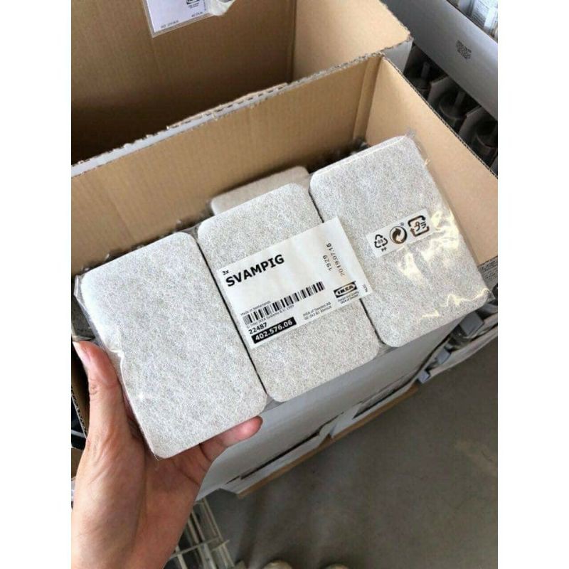 Bộ 3 mút rửa bát chính hãng IKEA SVAMPIG