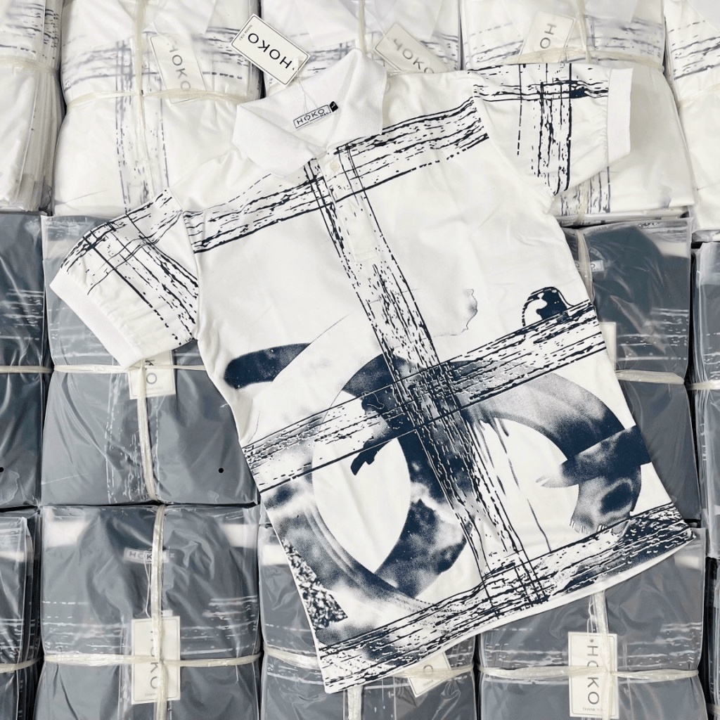 Áo Thun Nam Cổ Đứng Loang Màu Vải Cotton Mềm Mịn Thoáng Mát 2 Màu Dễ Mặc Siêu Hót NEW UNISEX