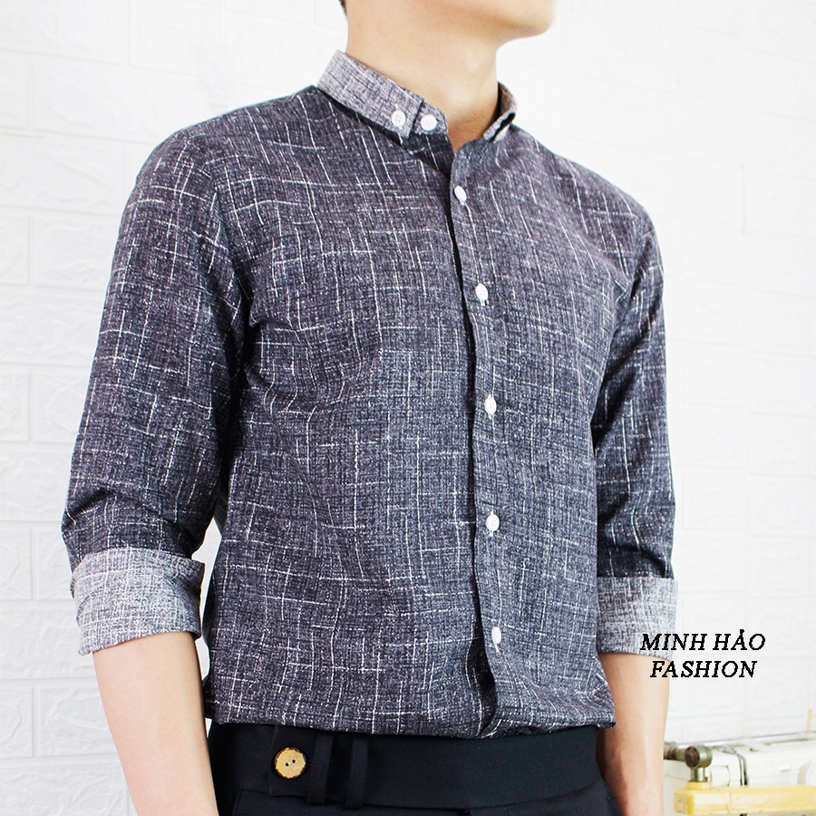 Áo Sơ Mi Nam Minh Hảo Fashion, Hàng Thiết Kế Cổ Bẻ Có Nút, Phong Cách Lịch Lãm, Sang Trọng