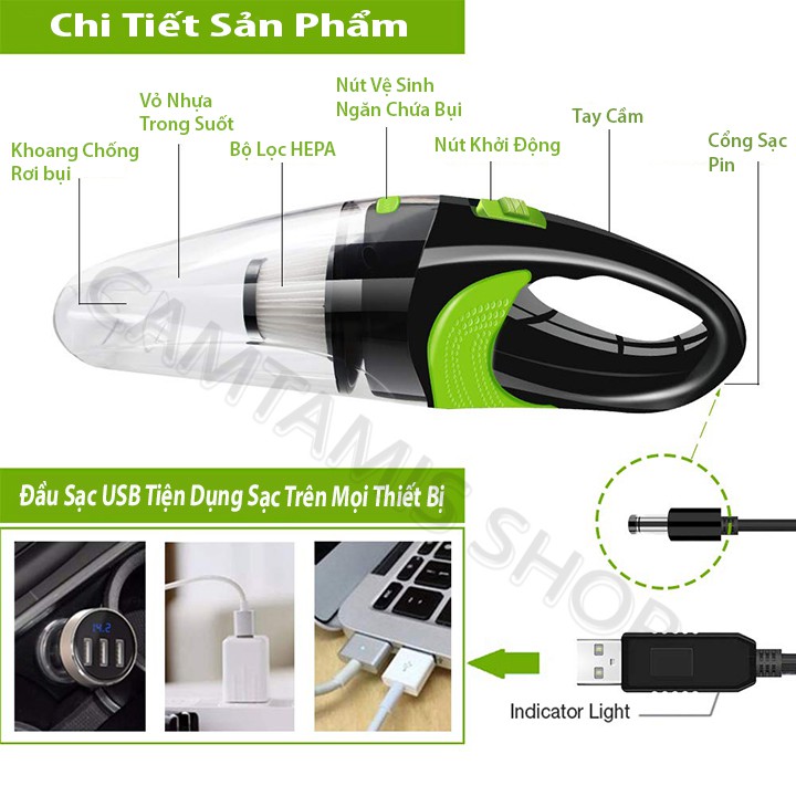 Máy hút bụi mini không dây cầm tay mẫu sạc pin - RunDong R6054 | BigBuy360 - bigbuy360.vn