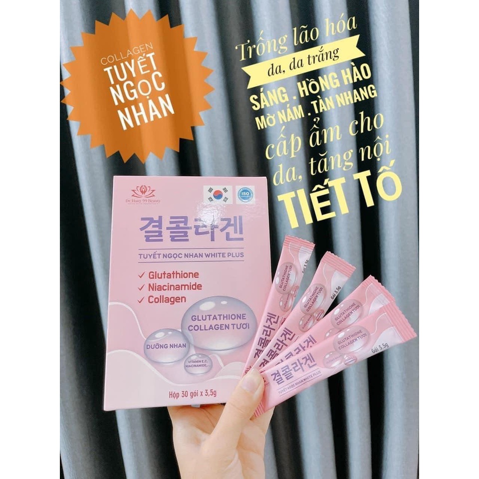 Tuyết Ngọc Nhan WHITE PLUS-Collagen truyền trắng hany sáng da mờ nám trẻ hóa da